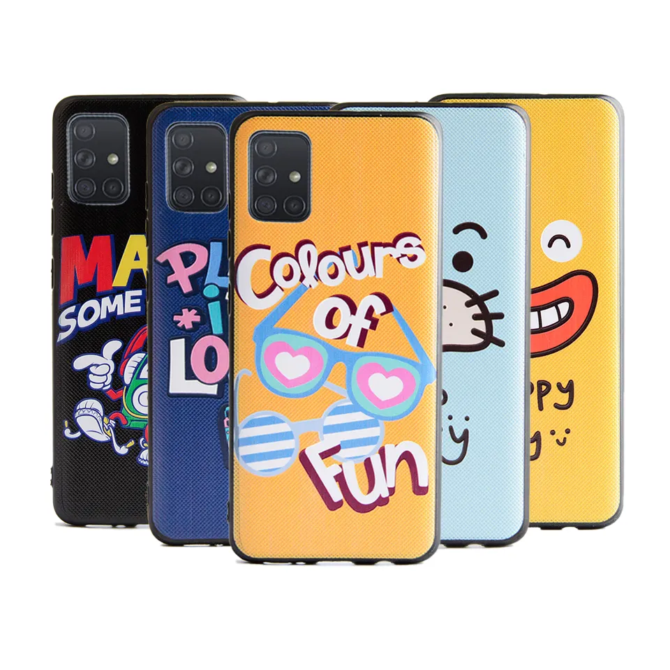 hot selling net embossed printing cell phone case for samsung A51 phone covers