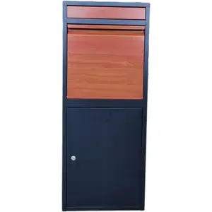 Modernes Holzmaserung-Packenschrank für den Außenbereich Großhandel Metall-Postfach einfache leichte Drop-Box