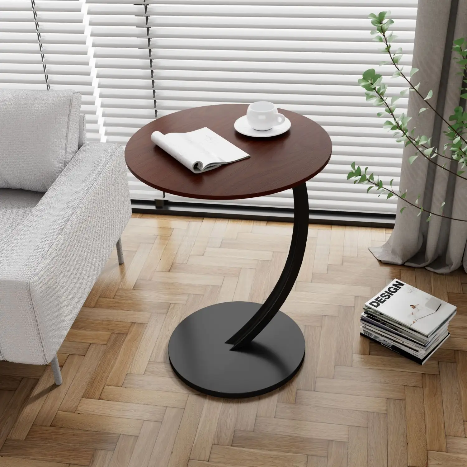 home furniture Living Room Bedroom Design Luxury Removable KD Small round Wood side end table C Coffee Table