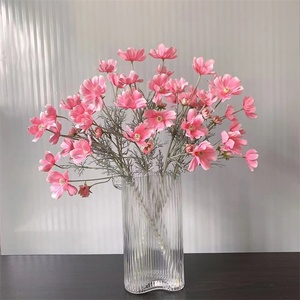 Arreglos de Flores Artificiales Galsang para Decoración de Bodas y Hogar, <span class=keywords><strong>Cosmos</strong></span> <span class=keywords><strong>Bipinnatus</strong></span> Rosa con Efecto Flocado para el Día de San Valentín y Pascua - Product Image 2