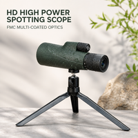 Télescope monoculaire HD 10-30x50 avec zoom continu, mise au point manuelle, lunette optique avec clip pour smartphone pour l'observation des oiseaux, la chasse, la randonnée