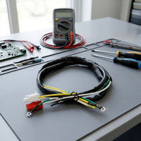 Faisceau de câbles personnalisé multi-cœurs avec bornes à joint torique mixtes et connecteurs plastiques mâle-femelle pour équipements électroménagers