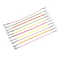 Bracelet court coloré en cordon ciré coréen avec fermoir mousqueton double, accessoire de bijouterie DIY, pour poupées et bagages