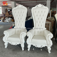 SMOOTH Luxuriöse Hochlehner-Sofastühle für Braut und Bräutigam Königlicher Thron-Sofa in Gold für Hochzeiten
