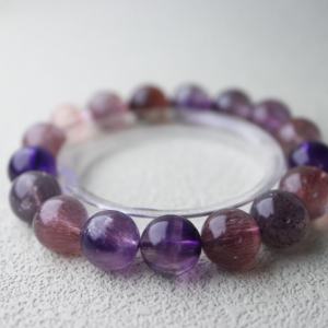 Bracelet authentique en cristal Super Seven, énergie <span class=keywords><strong>quantique</strong></span> cosmique, perles extensibles, pierre rare de méditation et de guérison, pierre de la mélodie - Product Image 1