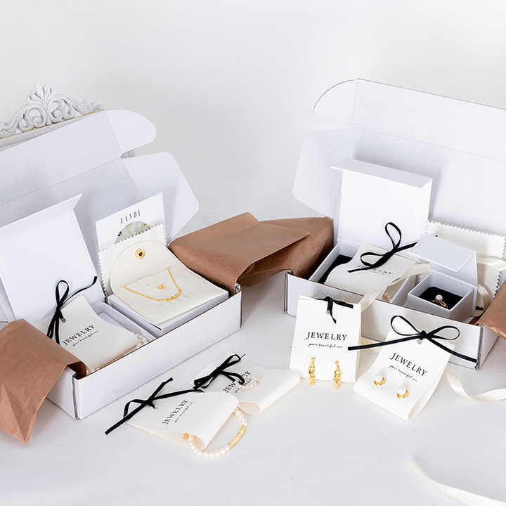 Portable Recycled Custom Necklace Bracelet Paper Packaging Cards