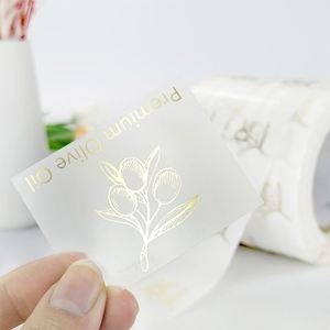 Autocollants transparents personnalisés en vinyle brillant avec logo, doré, argenté, rose or, imperméables, à forte adhérence, pour dentifrice, vente en gros - Product Image 5
