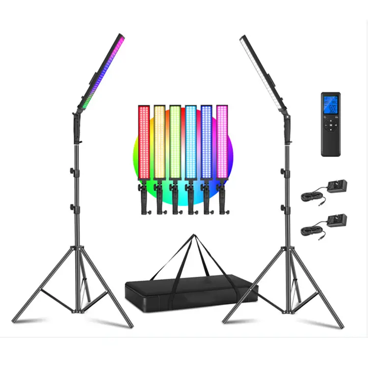 Video Studio Light Photography Handheld RGB LED Light Stick with Tripod for Live Streaming