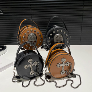 Sac messager pour femme en PU de haute qualité. Avec décoration en chaîne. Sac à main de luxe de créateur.5168 - Product Image 6