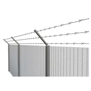 定制358金属监狱围栏粉末涂层安全铁丝网农场用化学木材压力处理