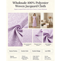 Grosir kain Jacquard tenun poliester 100% untuk musim semi musim panas untuk pakaian anak-anak & wanita kostum panggung kostum kuno