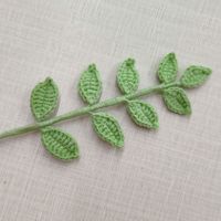 Bouquet fait main au crochet, pièce de décoration intérieure, accents floraux artificiels, feuilles d'eucalyptus et de ginkgo, toutes saisons, fabriqué en Chine