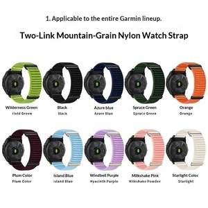 Correa de nailon con diseño de montaña segmentado y cierre de gancho y bucle, tamaños de 20/22/26 mm, apta para Garmin Fenix 7X y <span class=keywords><strong>TaiTie</strong></span>, 0,4 kg - Product Image 2