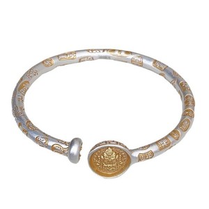 Brazalete Mantra chino <span class=keywords><strong>de</strong></span> seis caracteres grabado para mujer <span class=keywords><strong>Dios</strong></span> amarillo <span class=keywords><strong>de</strong></span> la riqueza <span class=keywords><strong>palabras</strong></span> auspiciosas brazalete para mujer joyería - Product Image 6