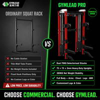 Rack para Sentadillas, Entrenador Funcional de Acero Inoxidable, Equipo de Gimnasio Comercial Multifuncional