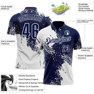 เสื้อโปโลแบบกำหนดเอง แขนสั้น แห้งเร็ว พิมพ์ลายดิจิทัล สำหรับผู้ชายและผู้หญิง  ชุดลำลองสำหรับผู้ใหญ่ ชุดทำงาน ชุดยูนิฟอร์ม สำหรับกอล์ฟ เทนนิส - Product Image 4