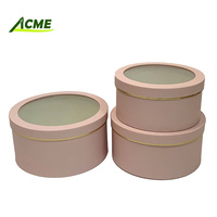 Round Cylinder Gift Box Gold Rim Cardboard Tube Box Flower Small Gift Packaging Box Custom Logo Wholesale Stock Available