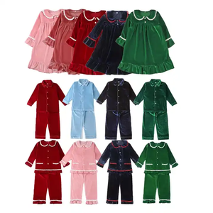 Personalizado Buffalo Plaid Navidad hermano conjunto de pijamas a juego rojo Plaid estampado franela Pijamas bebé niña camisón - Product Image 5