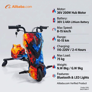 <span class=keywords><strong>Trottinette</strong></span> Électrique Enfant 3 Roues à 360 Degrés avec Cadre en Acier Pliable, Lumières LED et Siège Inclus – Jouet à Conduire - Product Image 3
