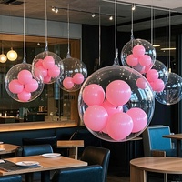 Superbe décoration de ballons Bobo créative avec pendentif en pétales de rose en PE pour centre commercial, restaurant, mariage romantique, suspension au plafond