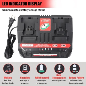 Stasiun Pengisi Daya Baterai Port Ganda Kompatibel dengan Baterai Lithium Mil Waukes 18V <span class=keywords><strong>M</strong></span> 18S Pengisi Daya Baterai Cepat dengan 2 Port USB - Product Image 2