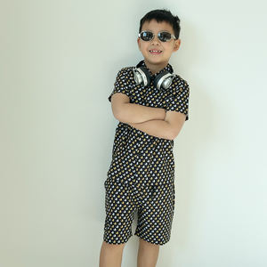 Haute qualité personnalisé été hawaïen plage impression Jersey séchage rapide enfant chemises avec décontracté boutonné manches courtes pour - Product Image 5