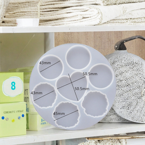 Molde de silicona de 7 cavidades con logotipo personalizado para asas irregulares de teléfonos móviles, 10 unidades, molde de resina epoxi para herramientas de repostería de teléfonos móviles - Product Image 3