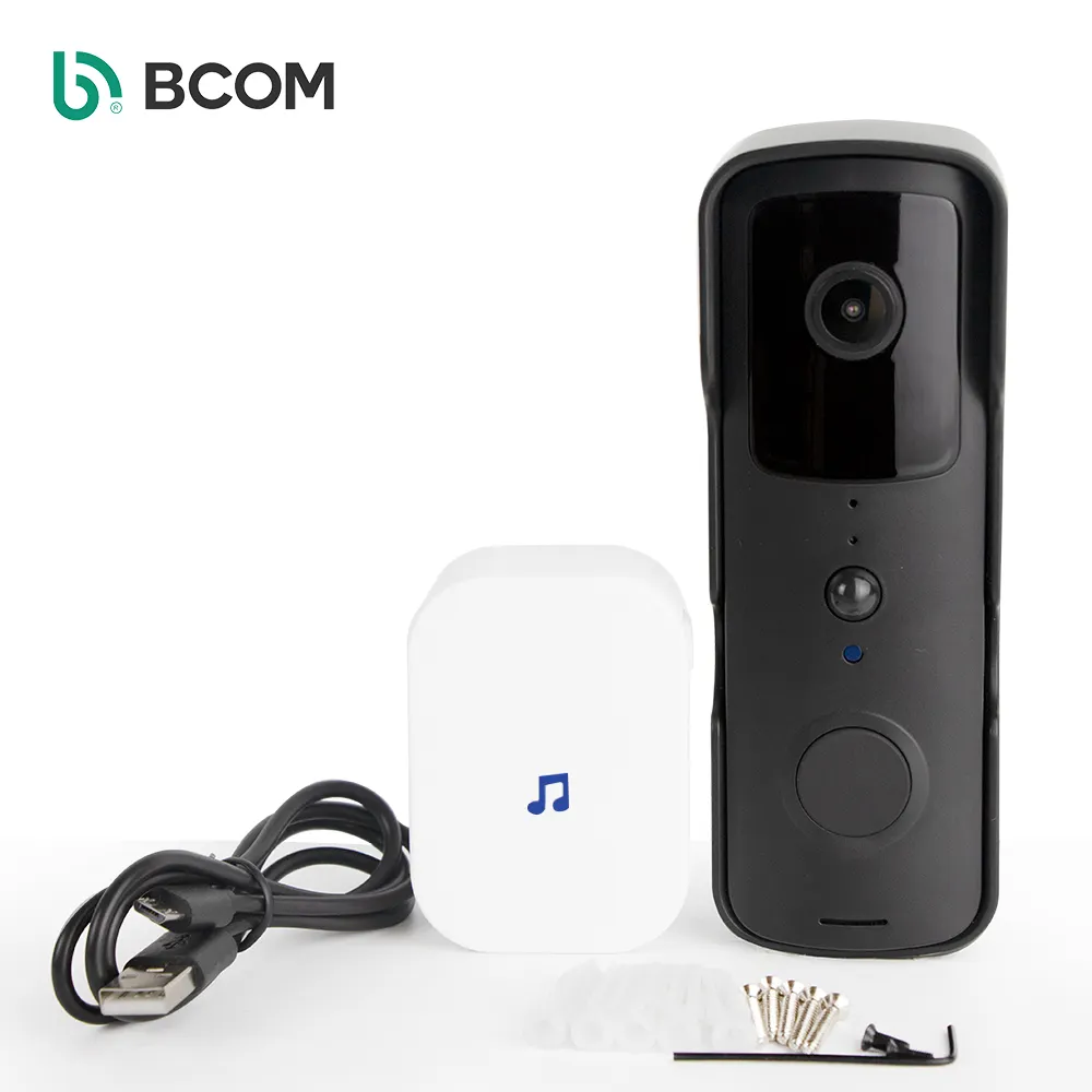 Chuông cửa liên lạc hệ thống cảm biến chuyển động 2022 không dây Nhà Thông Minh ai video 1080P Trắng Wifi PIR tầm nhìn ban đêm âm thanh cửa điện thoại