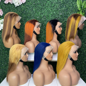 Peluca de encaje frontal HD transparente 360 con cabello Remy vietnamita liso, densidad del 180%, encaje completo con cabello de bebé, venta al por mayor - Product Image 1