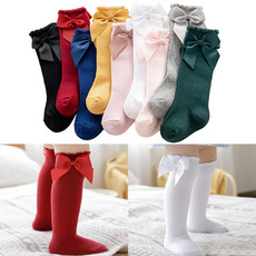 Chaussettes hautes antidérapantes en coton pour bébé fille, avec nœud, pour nouveau-né et nourrisson - Product Image 2