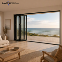 Porte pliante en aluminium de qualité supérieure avec isolation thermique, grande ouverture, insonorisée, pour projets de construction résidentielle