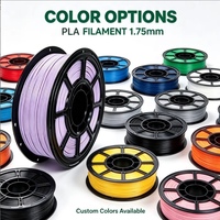 Filament d'imprimante 3D en PLA de 1,75 mm, matière première résistante à la chaleur, multicolore, vente en gros pour machine d'impression 3D FDM