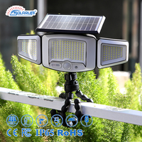Lampes murales solaires flexibles à 3 têtes LED Solarup, avec trépied, indice de protection IP65, pour jardin, extérieur, avec détecteur de mouvement
