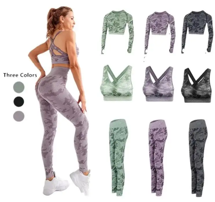 Nuevo diseño de moda OEM personalizada deportes Fitness ropa de Yoga carta impresión Sexy de dos piezas sujetador polainas pantalones conjunto