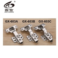 Charnières de porte de placard hydrauliques dissimulées en acier inoxydable 304, charnières de meubles à fermeture douce