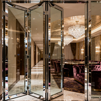 Porte pliante pliable sur mesure conception de profilé en aluminium moderne pour les applications de villa de luxe