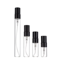 Isi ulang perjalanan 2ml 3ml 5ml 10ml tabung parfum kaca botol parfum Mini sampel parfum botol semprot aluminium dengan kotak kemasan
