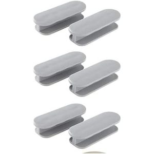 Maniglie adesive per porte e finestre scorrevoli, autoadesive, senza foratura, facile installazione, colore grigio, set da sei pezzi - Product Image 1