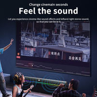 Barre de son sans fil Bluetooth multimédia pour téléviseur, système de cinéma maison avec caisson de basses