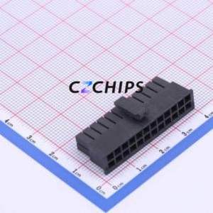 HC-MX3.0-2*12Y Housing (Wire-to-Board / Wire-to-Wire) P=3mm Connector 2x12P 3mm Micro-Fit (MX 3.0) 3mm - Product Image 1