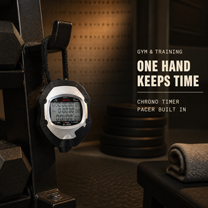 Chronomètre numérique professionnel pour le sport, chronomètre 1/100e de seconde, compte-tours, chronomètre de temps partiel avec cordon pour l'entraînement sur piste, la natation et les arbitres - Product Image 5