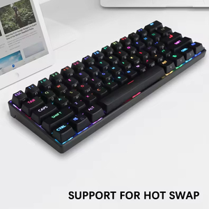 Teclado Mecánico para Juegos Personalizado al 60%, 61 Teclas, Retroiluminado, Mini PC, RGB - Product Image 1