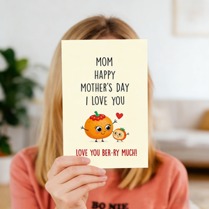 สุขสันต์วันแม่ การ์ดอวยพรแบบมีมสร้างสรรค์พร้อมคำอวยพรแบบโฮโมโฟนิก แสดงความขอบคุณ อบอุ่นใจในวันแม่ สำหรับพ่อแม่และลูกๆ - Product Image 5