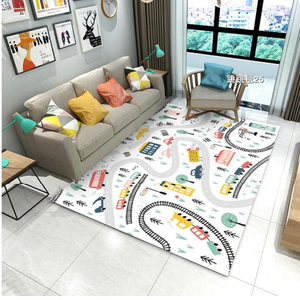 Alfombras Infantiles Educativas de Terciopelo de Cristal de Cachemira Impresas en 3D de 120x170 cm, Alfombras para Dormitorio Infantil - Product Image 1
