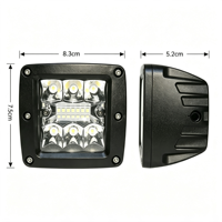 Projecteur de travail LED rectangulaire 3,3 pouces 39W, étanche IP68, 12-48V, 2650 Lumens, lampe auxiliaire de conduite pour voiture tout-terrain, camion, chariot élévateur