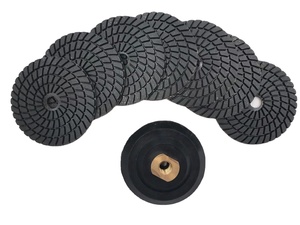 1 सेट फैक्टरी थोक 100mm 4 इंच कोण बनाने की मशीन ठोस संगमरमर सिरेमिक buffing हीरा पत्थर के फर्श ग्रेनाइट चमकाने पैड - Product Image 5