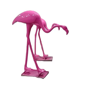 Cửa sổ hiển thị trang trí cửa hàng tùy chỉnh thiết kế nhựa hồng Flamingo