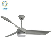Ventilateur de plafond électrique extérieur 608 DC 48/56 pouces avec kit d'éclairage, télécommande, construction métallique, 6 vitesses et pales réversibles