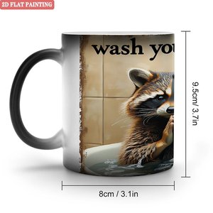 แก้วกาแฟเซรามิกเปลี่ยนสีได้ ขนาด 11 ออนซ์ สีดำด้าน สำหรับกิจวัตรเช้า - Product Image 1