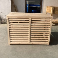 Le climatiseur décoratif d'approvisionnement direct d'usine couvre la couverture de climatiseur en bois de persienne